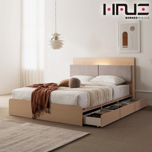 BIF보루네오 프라임 버츠 LED 수납 침대 K