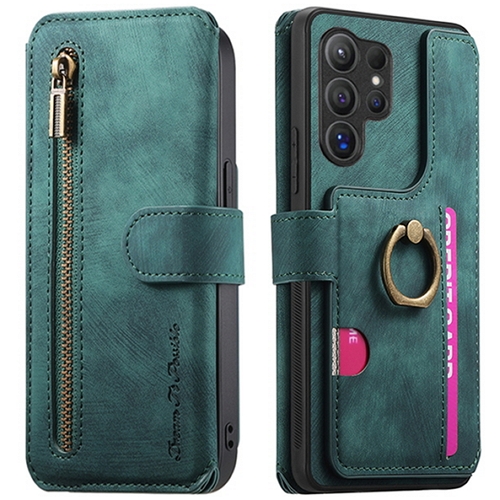 수나르  갤럭시S25 울트라 가죽 링홀더 거치대 플립 지갑 케이스