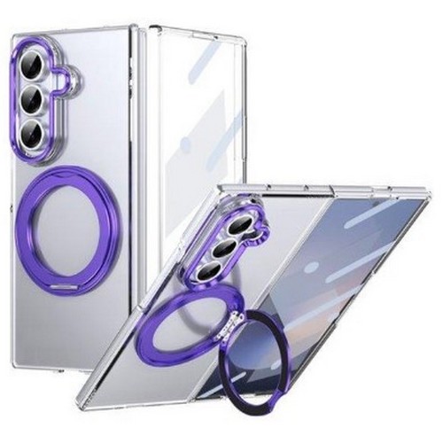 테일즈  갤럭시Z 폴드7 메탈 스핀링 글라스 투명케이스