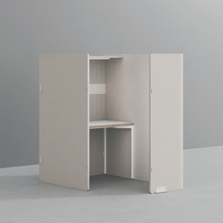 데스커  후면차단형 독서실 스터디룸 책상