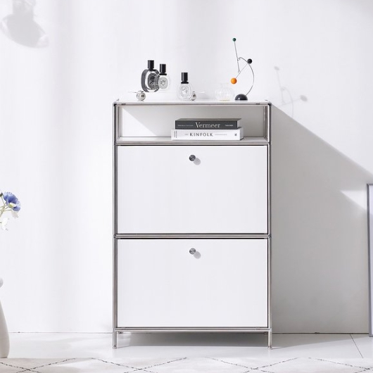 나무뜰  마린 E0등급 미드센츄리 모듈 수납장 높은 선반 서랍장 600