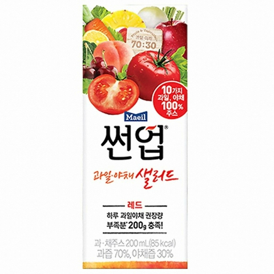 매일유업 썬업 과일 야채 샐러드 레드 200ml