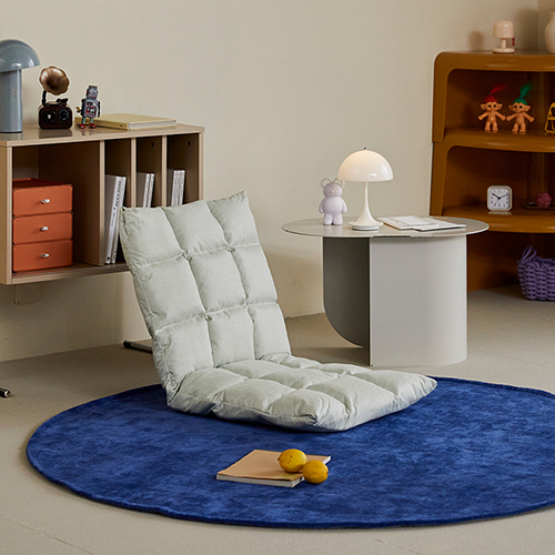 16피스 5단 각도 조절 패브릭 좌식의자 1인용