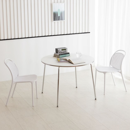 베스트리빙 모던 크롬 원형 마닐라 식탁 1000