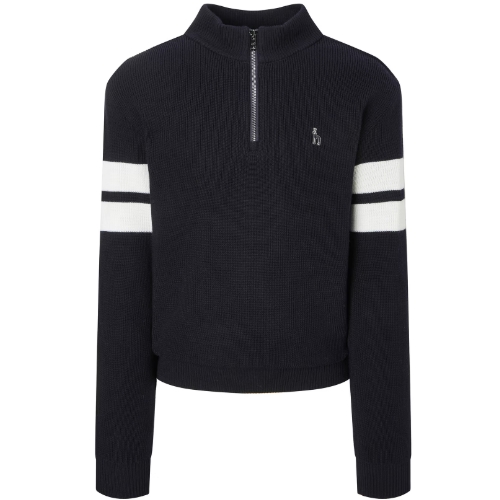 LF 헤지스골프 스트립 라인 하프 집업 하이넥 울 니트 WPSW4D732N3