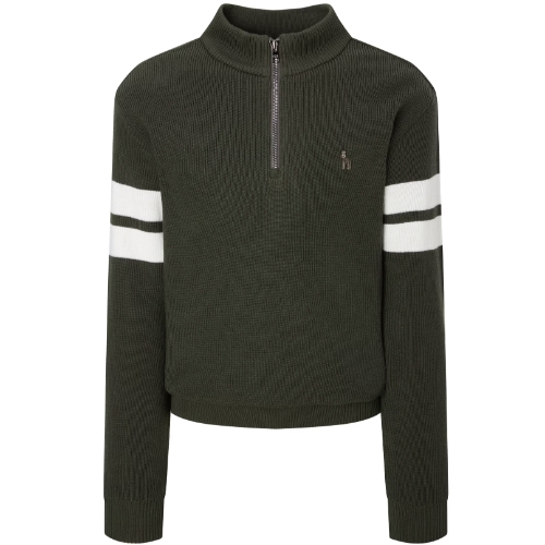 LF 헤지스골프 스트립 라인 하프 집업 하이넥 울 니트 WPSW4D732K2