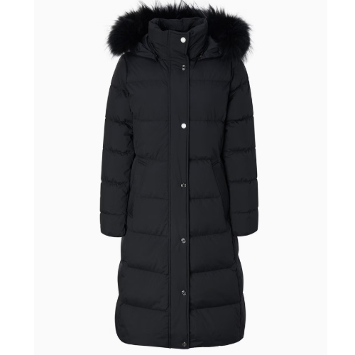 LF 헤지스골프 탈착후드 덕다운 롱패딩 WWJU4D942BK