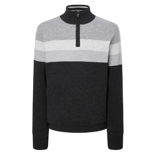 LF 닥스골프 레터 로고 스트라이프 울 니트 WGSW4D714G3