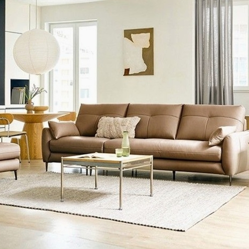 자코모 멜랑 이태리 천연가죽 소파 3.5인용