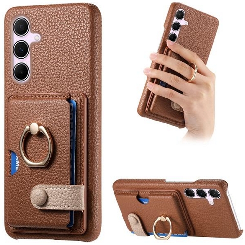 수나르  갤럭시A55 가죽 카드홀더 링 거치대 케이스