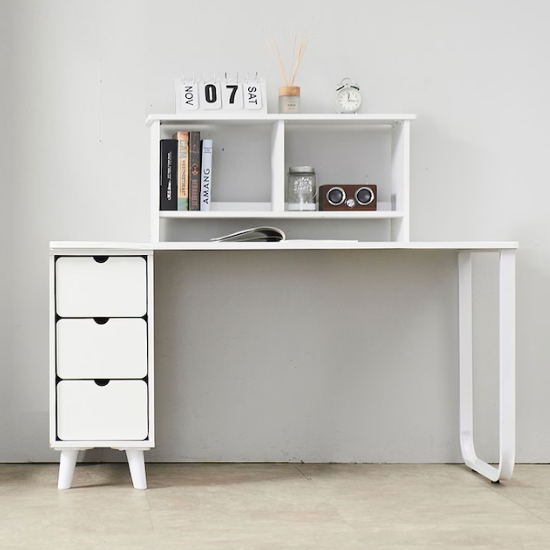 플레인홈 류엔 일자형 책상+책장 세트 A타입