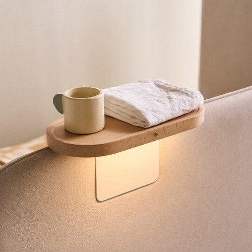 리바트 세계가구 앤모어 침대 충전식 선반 조명