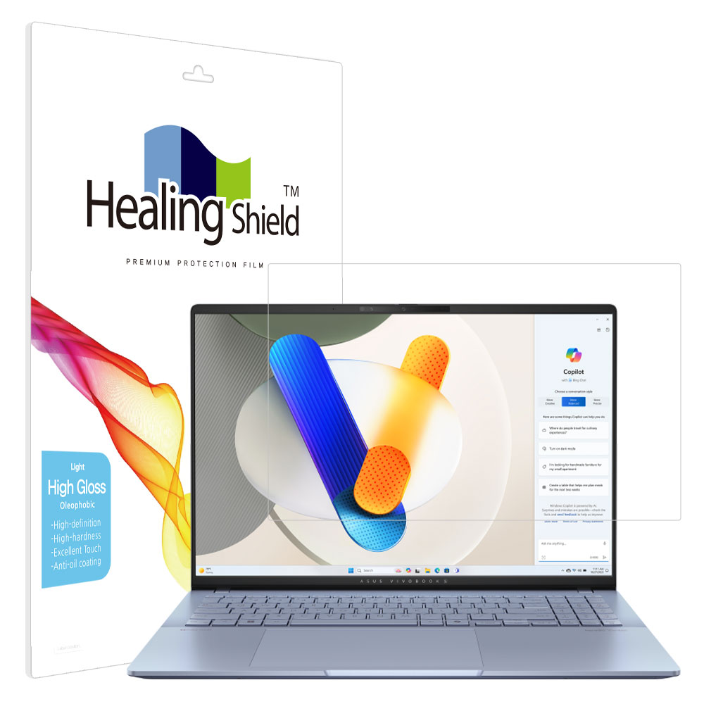 폰트리 힐링쉴드 ASUS 비보북 S 16 OLED S5606 올레포빅 Light 액정보호필름