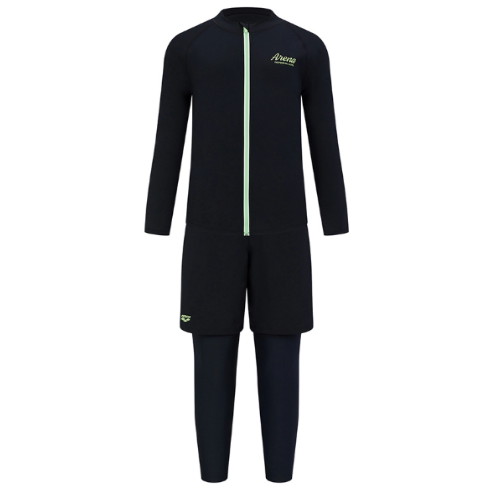 아레나  남아동 다이브인 집업 래쉬가드 세트 A5BB1BS82BLK