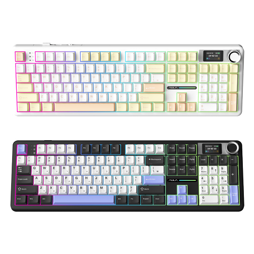 AULA  F108 PRO 유무선 기계식 오로라 블랙 한글