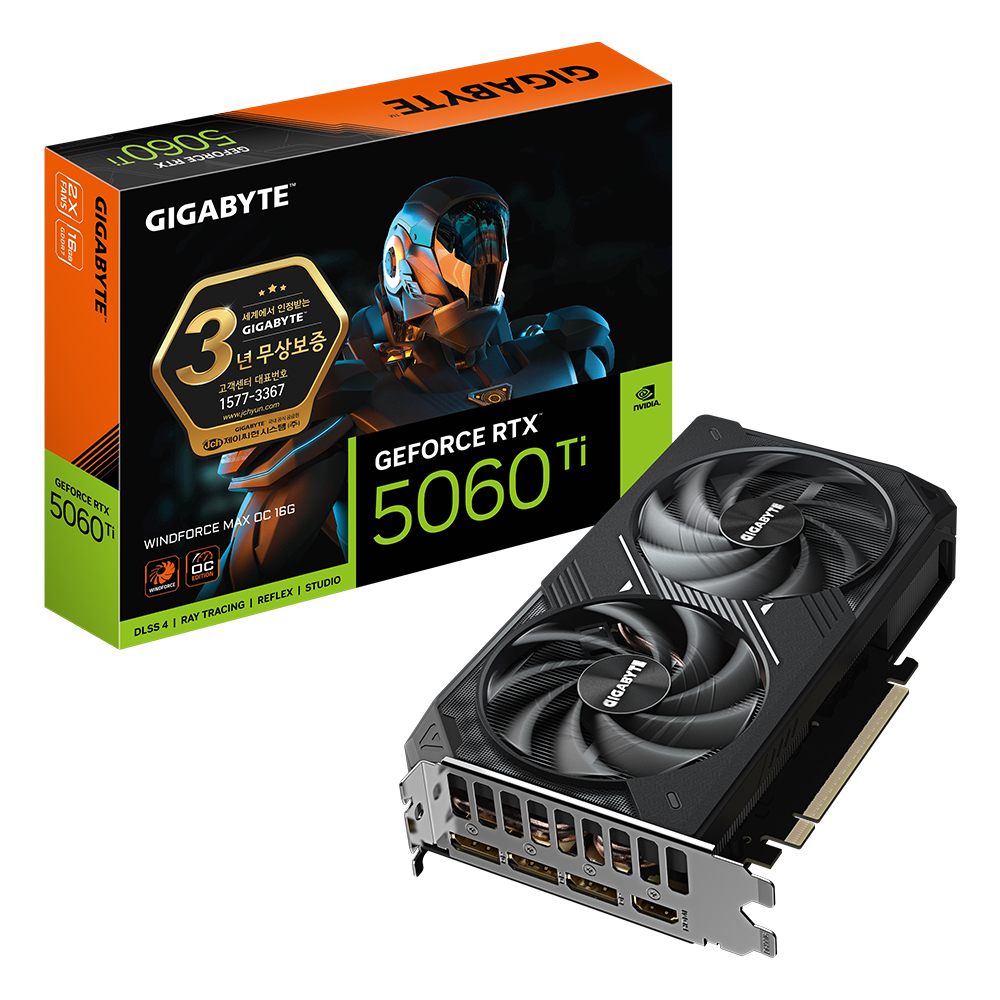 GIGABYTE  지포스 RTX 5060 Ti WINDFORCE MAX OC D7 16GB 제이씨현