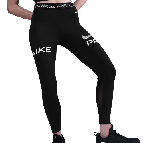 나이키  프로 미드라이즈 7/8 메쉬 패널 그래픽 레깅스 HV2307-010