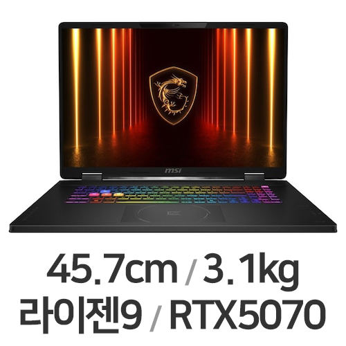 MSI 크로스헤어 A18 HX A8WGKG-R9 QHD+ WIN11 32GB램