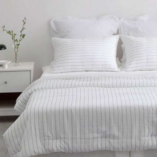 플로라 오션스트라이프 듀라론 냉감 모달 이불패드세트