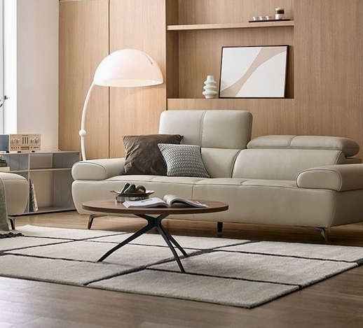 자코모 오딘 기능성 슈렁큰 천연가죽 소파 3인용