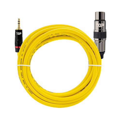 HDTOP  3.5mm 스테레오 to XLR MF 옐로우 케이블