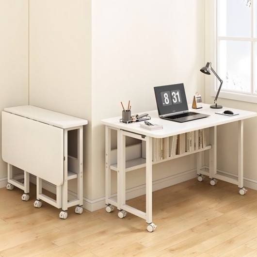 홈비 업그레이드 슬림형 바퀴형 폴딩 책상