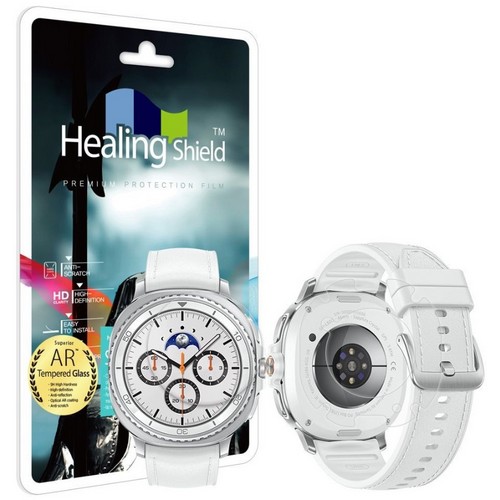 힐링쉴드 갤럭시워치8 클래식 풀커버 AR 강화유리 액정보호필름 1매+후면 2매