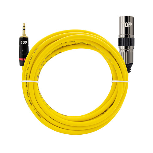 HDTOP  3.5mm 스테레오 to XLR MM 옐로우 케이블