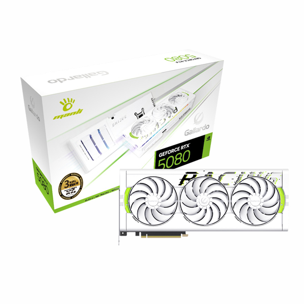 Manli  지포스 RTX 5080 Gallardo OC D7 16GB White 인텍앤컴퍼니