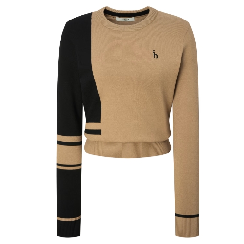 헤지스골프 컬러 블럭 로고 니트 WWSW4C611I2