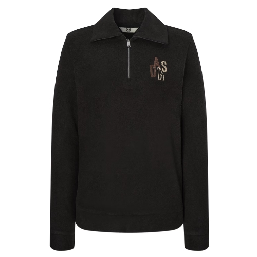 닥스골프 로고 포인트 부클 하프 집업 티셔츠 DNTS5D903BK