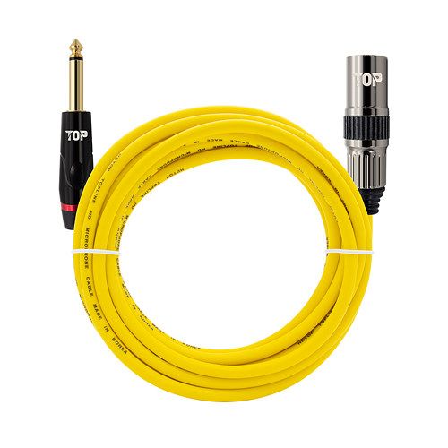 HDTOP  5.5 모노 to XLR 옐로우 케이블