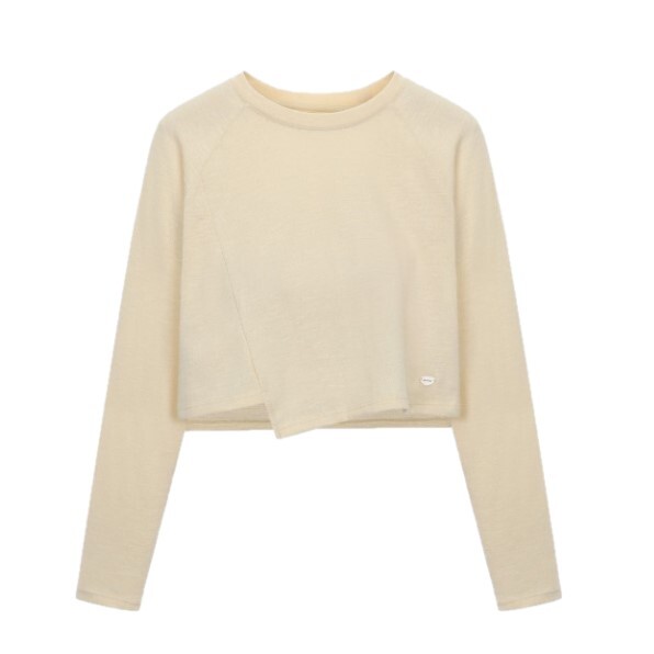 뮬라웨어  시어리 세미크롭 롱슬리브 AWSFTL103