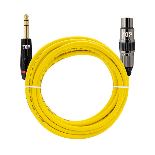 HDTOP  5.5 스테레오 to XLR MF 옐로우 케이블