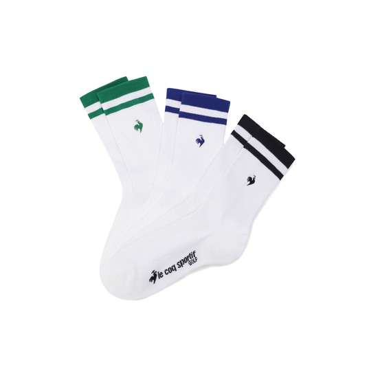 르꼬끄골프  크루 삭스 3set GQ321MSO89_WHTE