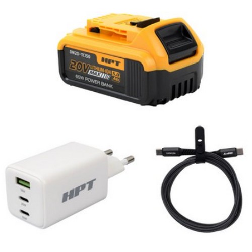 HPT 20V 디월트 호환 배터리 DW20-TC150 + C타입 고속충전기