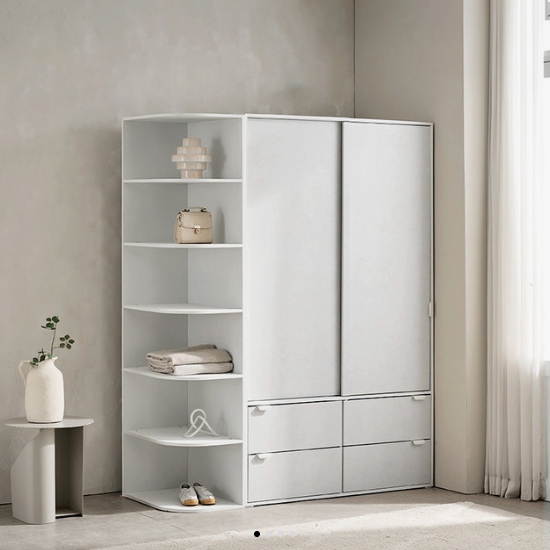 코라 1200 행거형 서랍옷장+400 측면 코너장 슬라이딩 옷장세트 1600 이미지 136585773