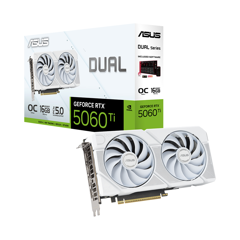 ASUS DUAL 지포스 RTX 5060 TI WHITE OC D7 16GB 대원씨티에스