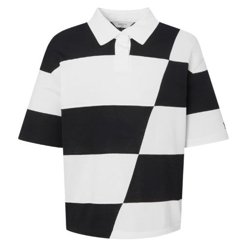 LF 헤지스골프 스트라이프 반팔 스웨터 HWSW5C511OW