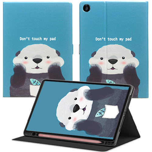 태블리  갤럭시탭A8 일러스트 펜슬수납 케이스