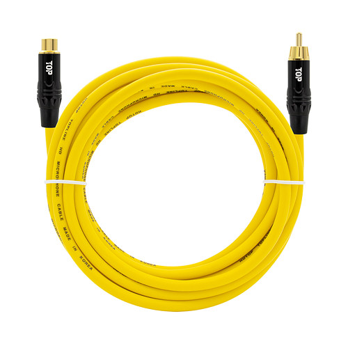 HDTOP  RCA FM 옐로우 연장 케이블
