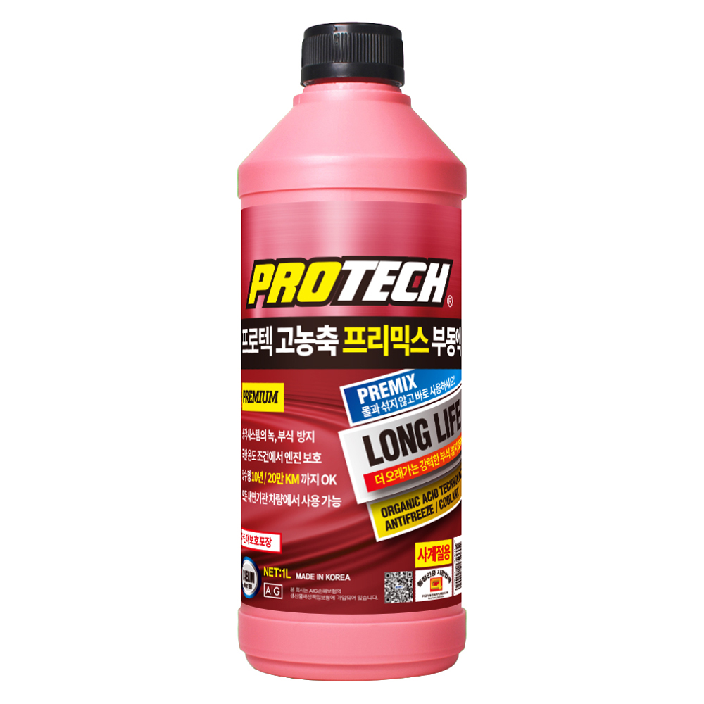 대림기업  프로텍 고농축 프리믹스 부동액 적색 1L