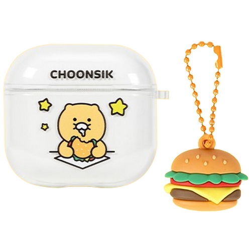 더블유아이  에어팟4 카카오프렌즈 춘식이 럭키버거 케이스