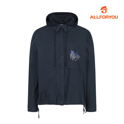 올포유 프린트 후드 셔츠형 블라우스 ALBLM7251-915