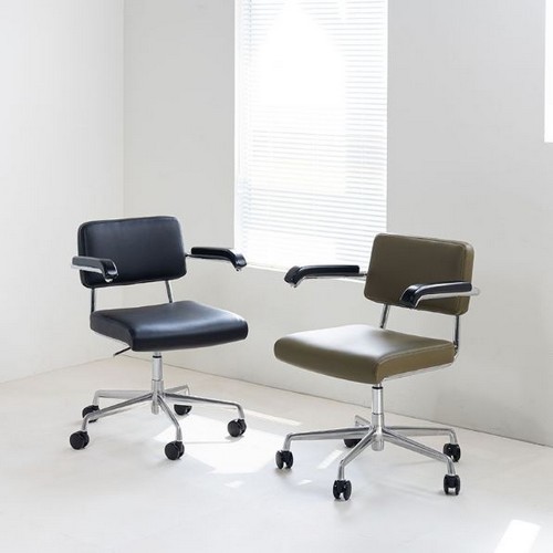 에이비퍼니쳐  블론드 레트로 오피스 사무실 컴퓨터 책상 의자