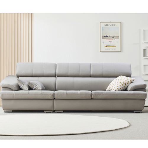 동서가구 플렉스 무빙헤드 천연가죽 소파 4인용