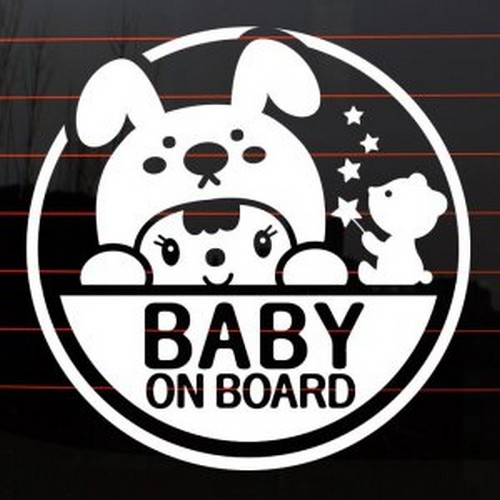 뭉키월드  뽀모 별 곰 Baby On Board 스티커 LSC-813