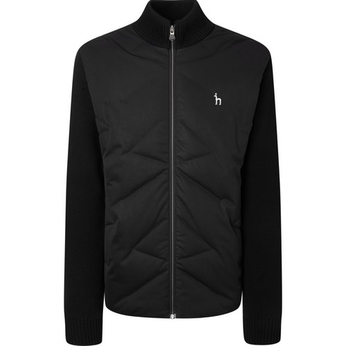 LF 헤지스골프 하이브리드 경량 패딩 집업니트 WPSW4D907BK