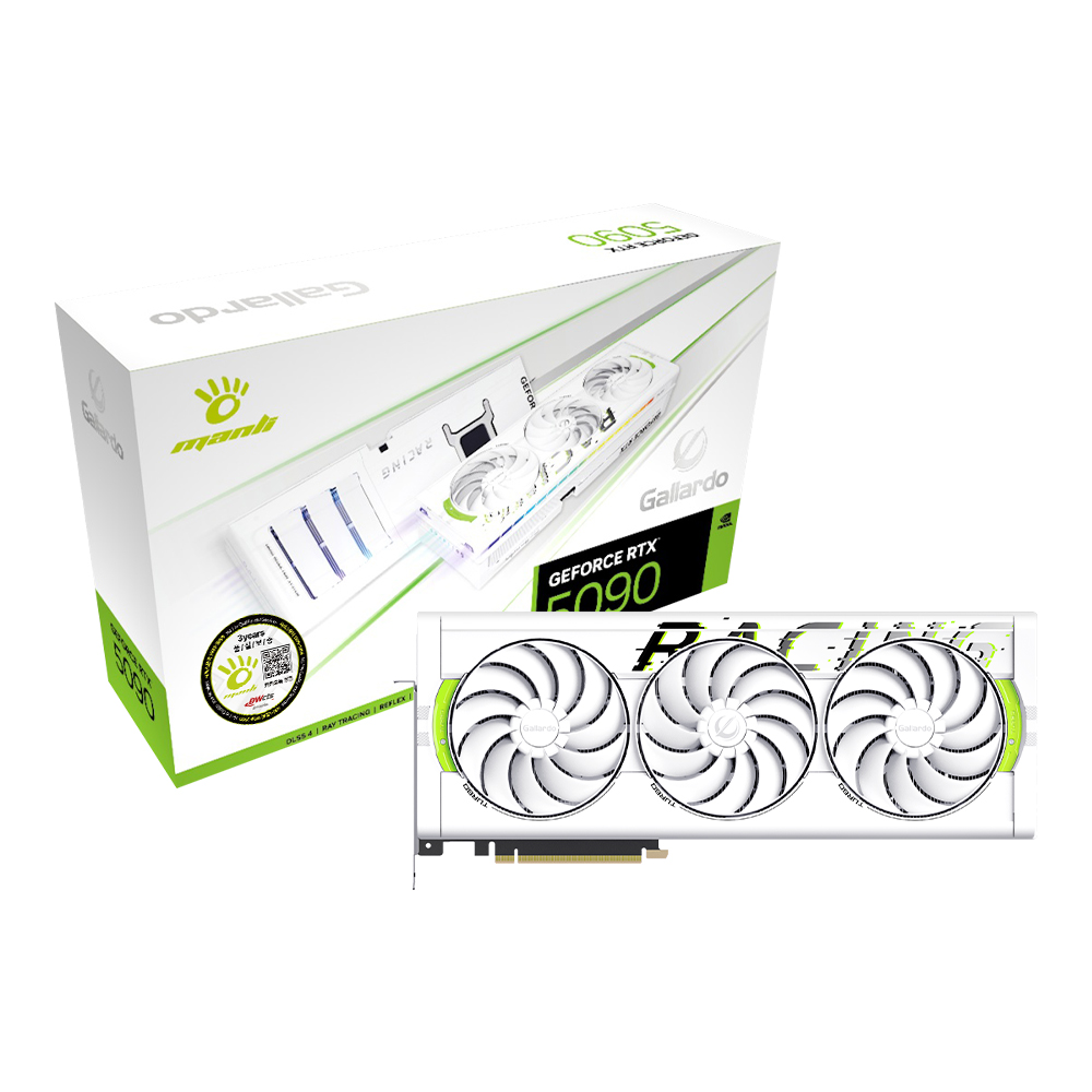 MANLI  지포스 RTX 5090 Gallardo OC D7 32GB White 대원씨티에스