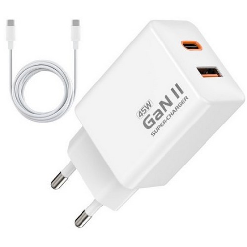 라이트컴 COMS PD PPS 45W 2포트 GaN 충전기 LB045